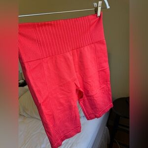 All in Motion Women's Ribbed Coral Bike Shorts